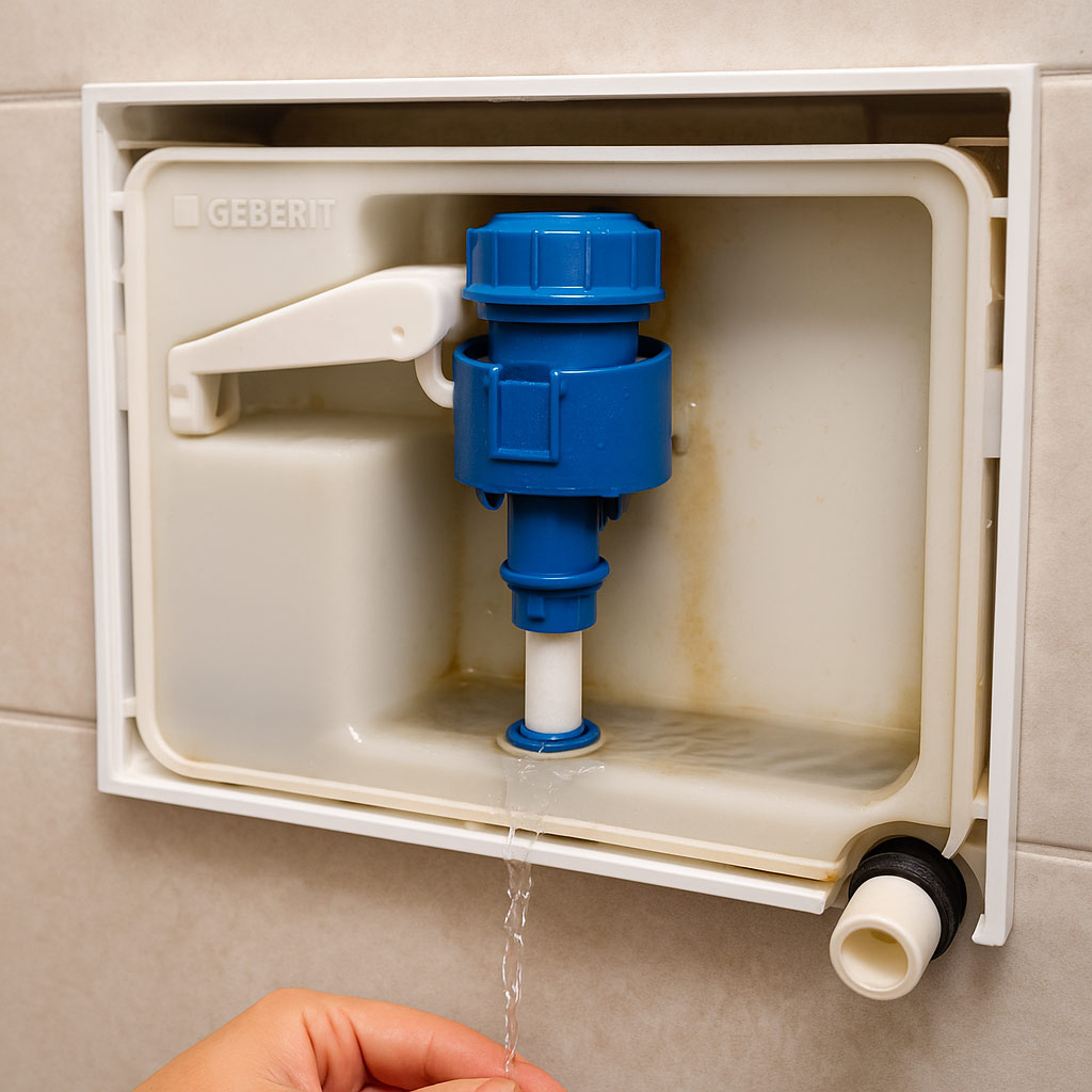 perdita acqua casetta wc geberit