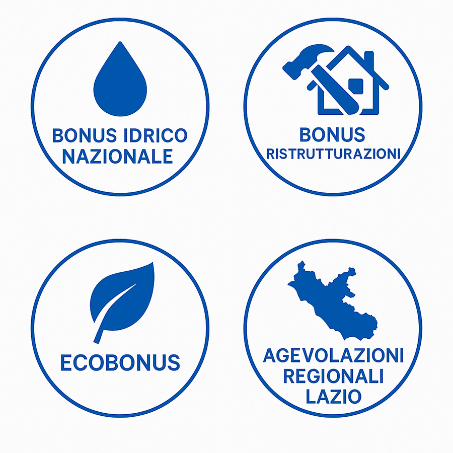 A Roma e nel Lazio sono attivi diversi incentivi che permettono di ridurre i costi degli interventi idraulici